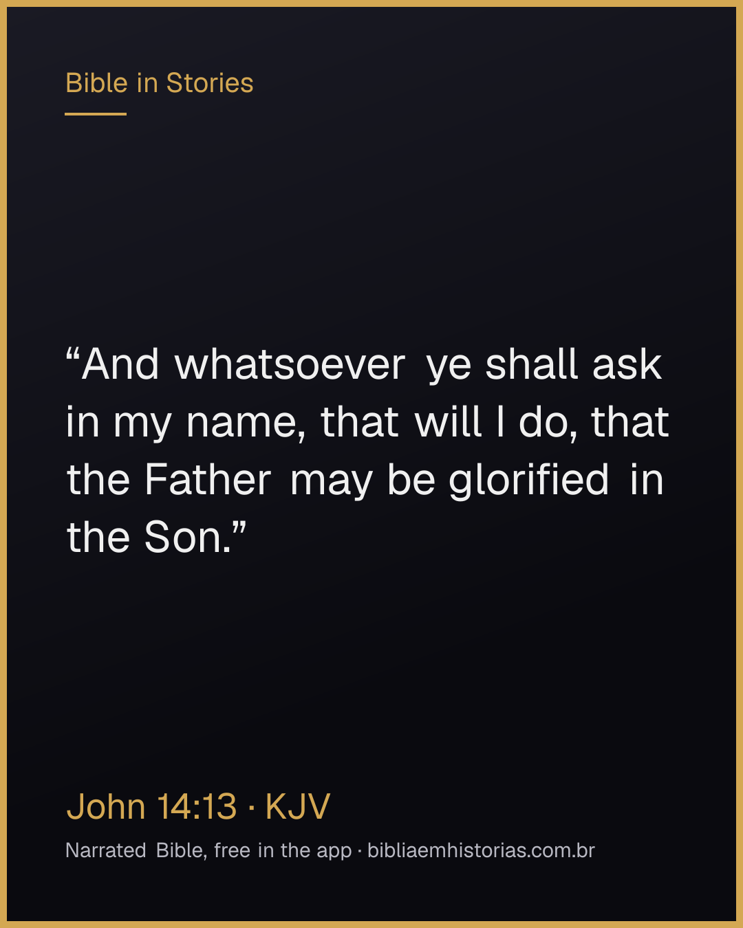 Verse image for John 14:13 to share