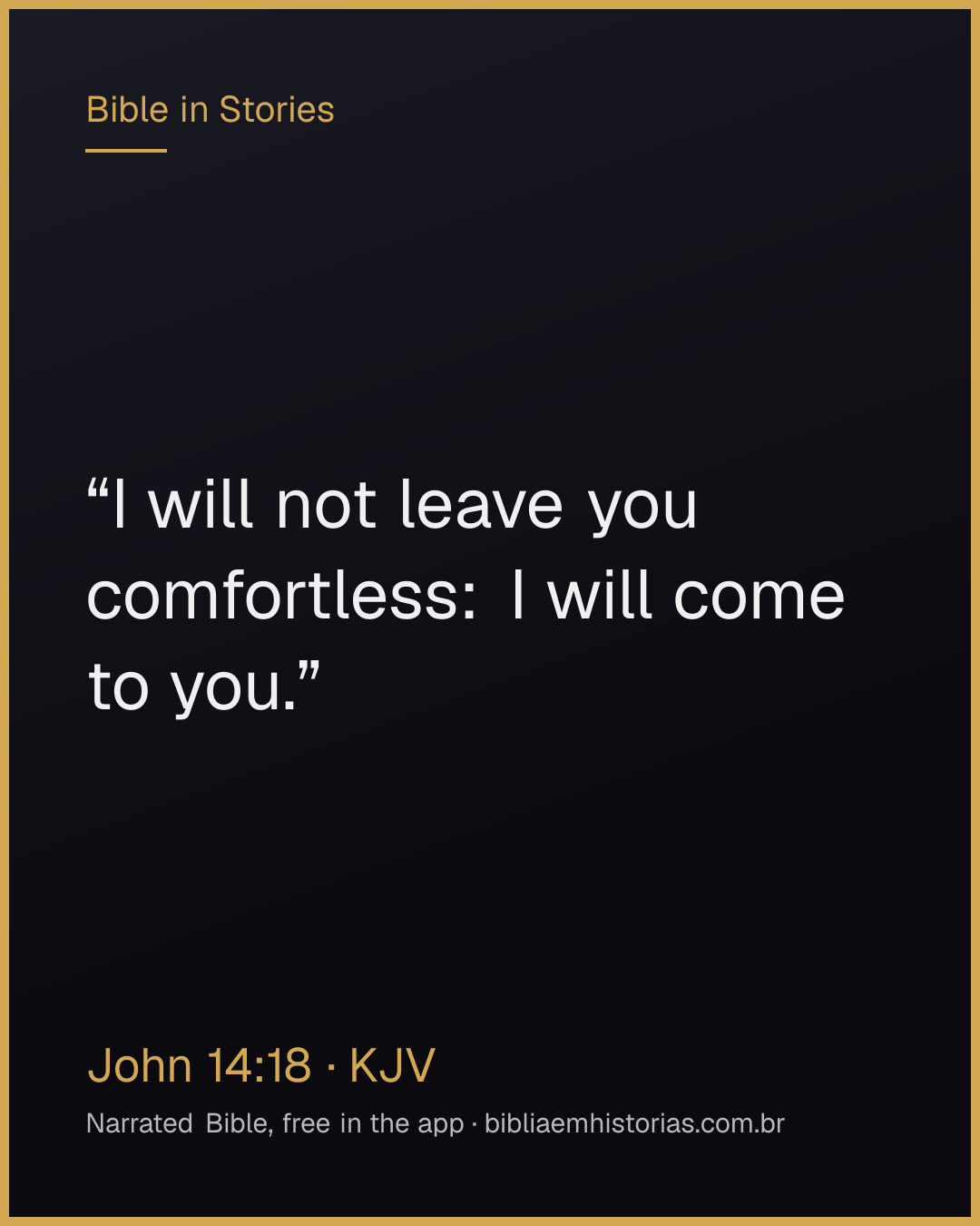 Verse image for John 14:18 to share