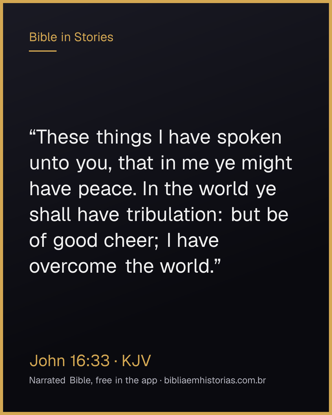 Verse image for John 16:33 to share