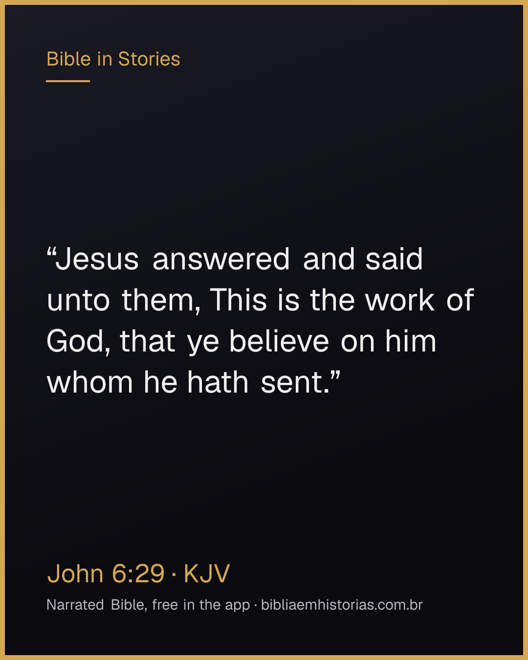Verse image for John 6:29 to share