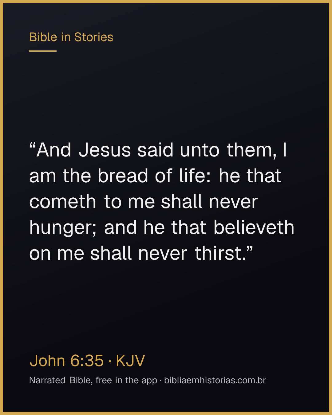Verse image for John 6:35 to share