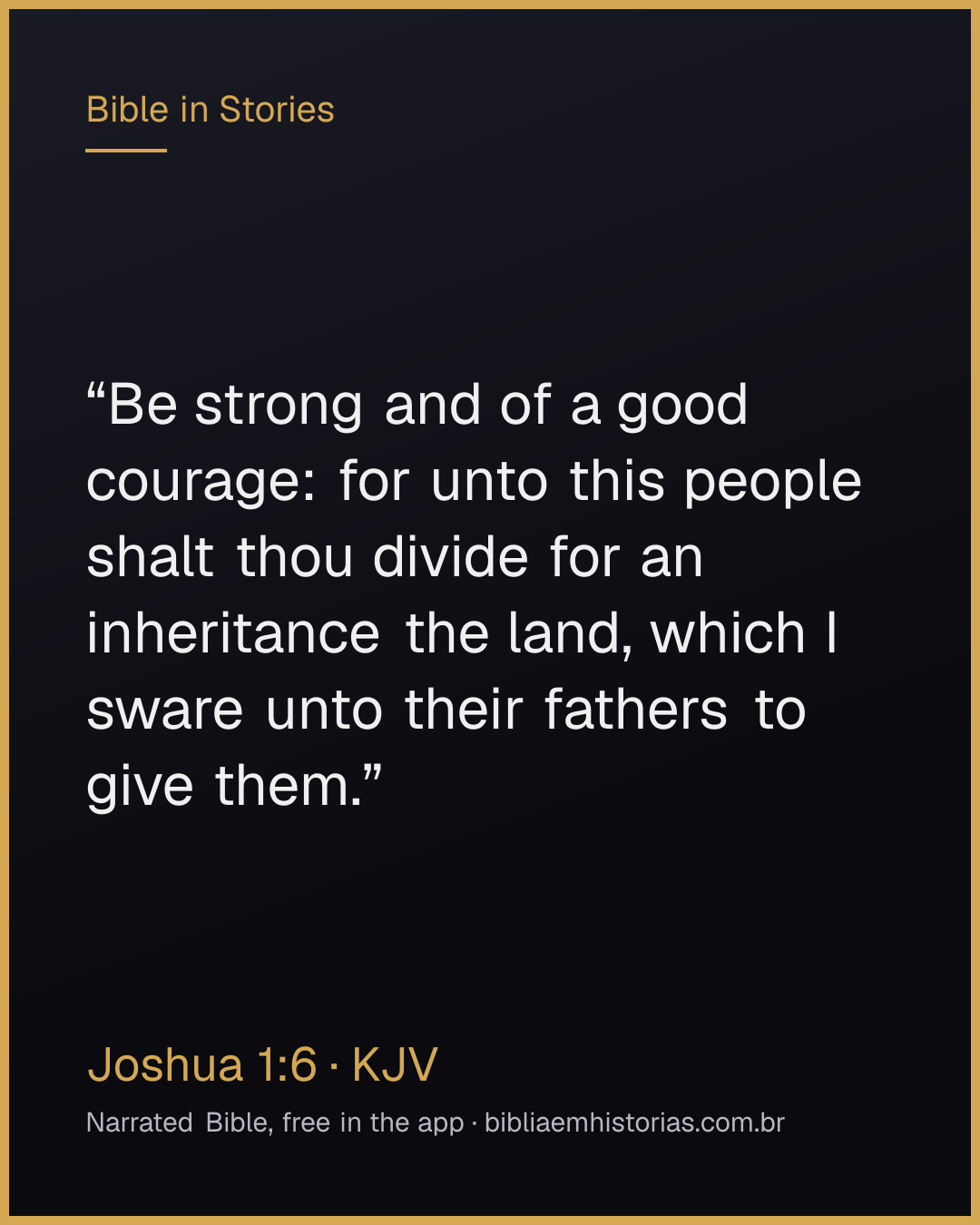 Verse image for Joshua 1:6 to share