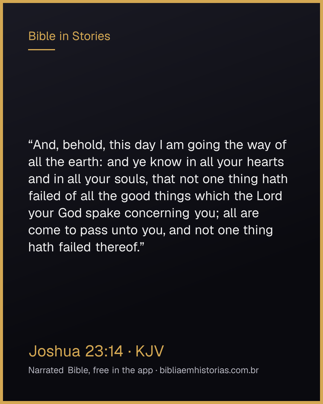 Verse image for Joshua 23:14 to share