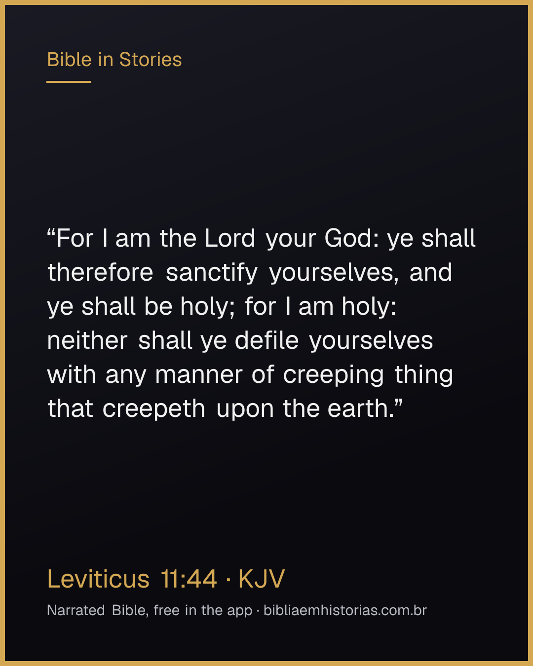 Verse image for Leviticus 11:44 to share