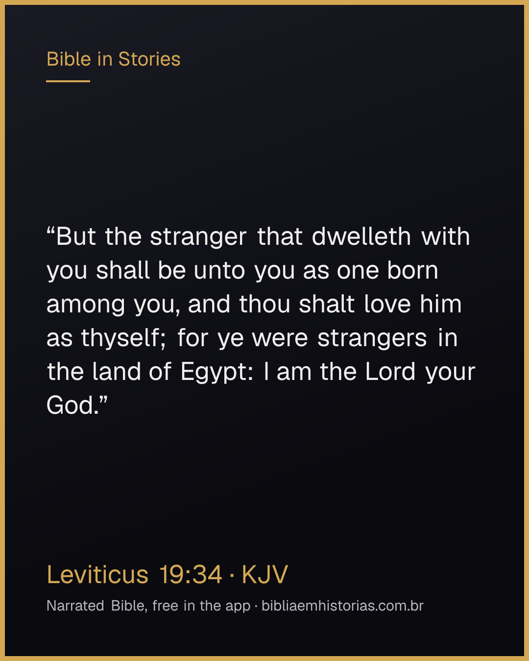 Verse image for Leviticus 19:34 to share