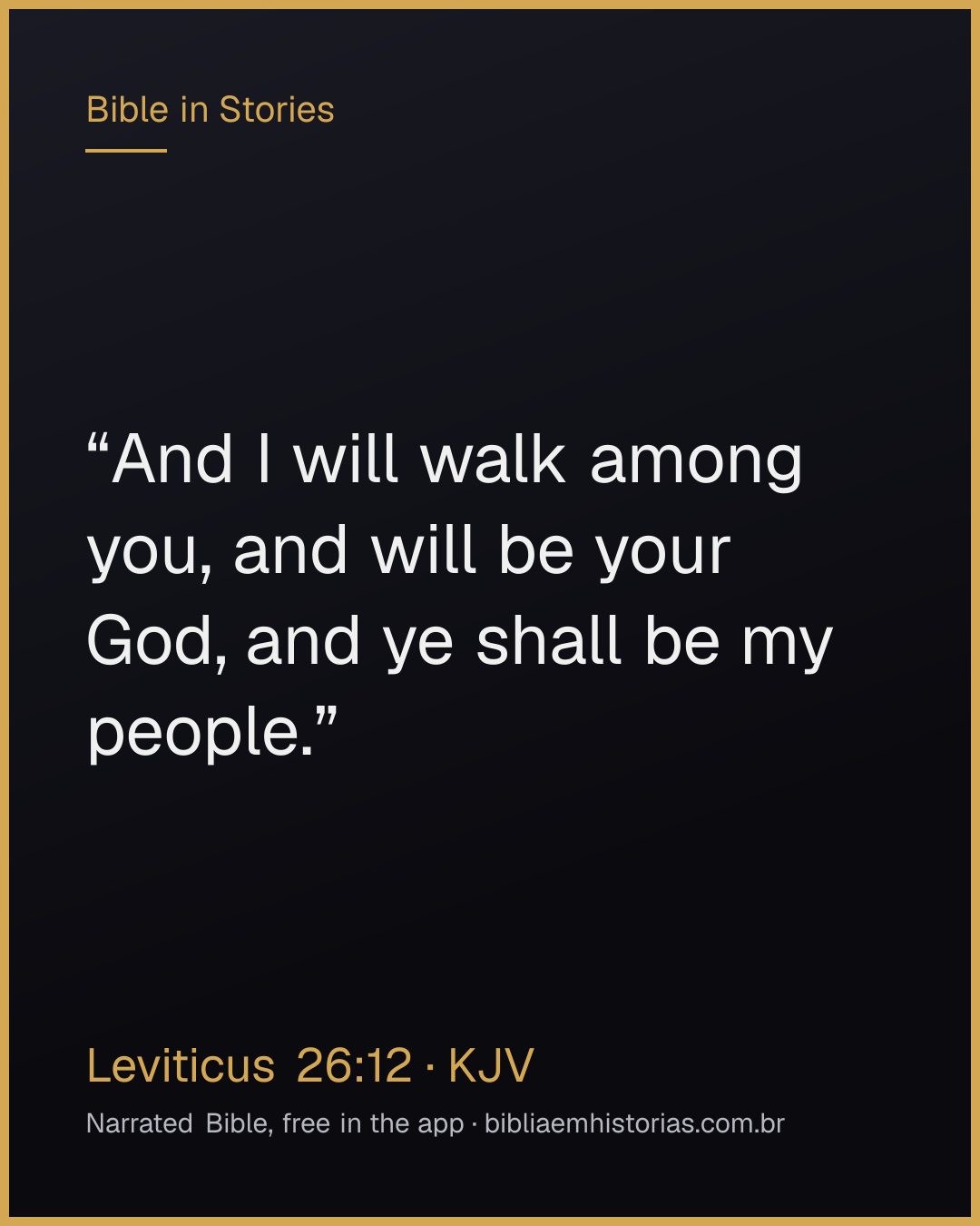 Verse image for Leviticus 26:12 to share