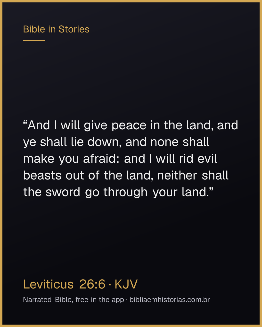 Verse image for Leviticus 26:6 to share