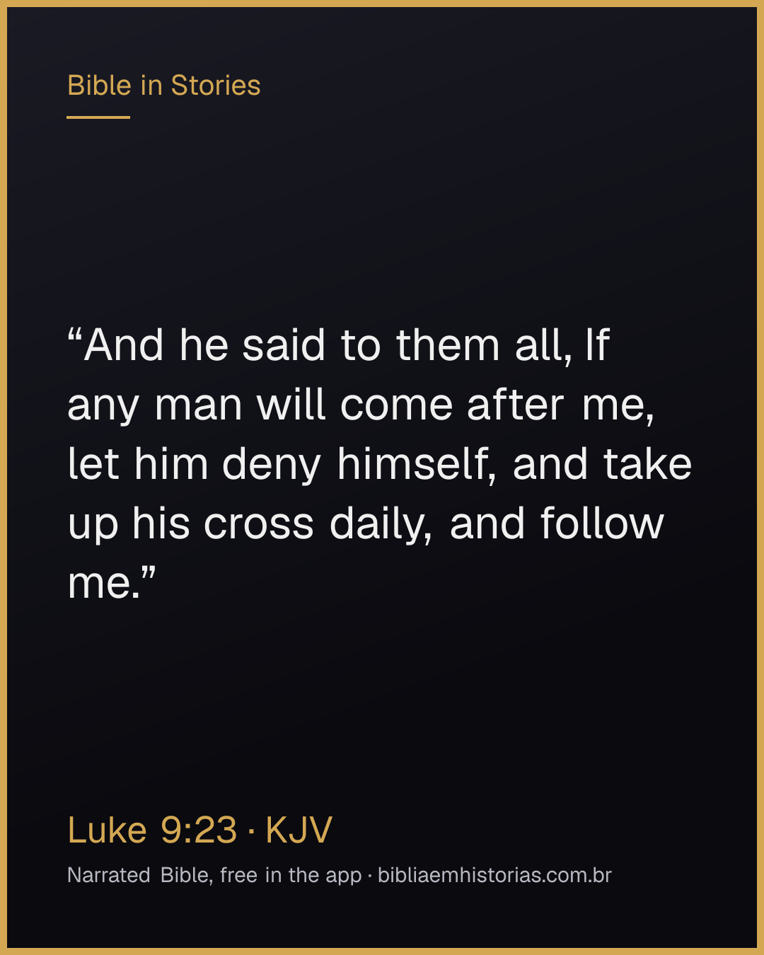 Verse image for Luke 9:23 to share