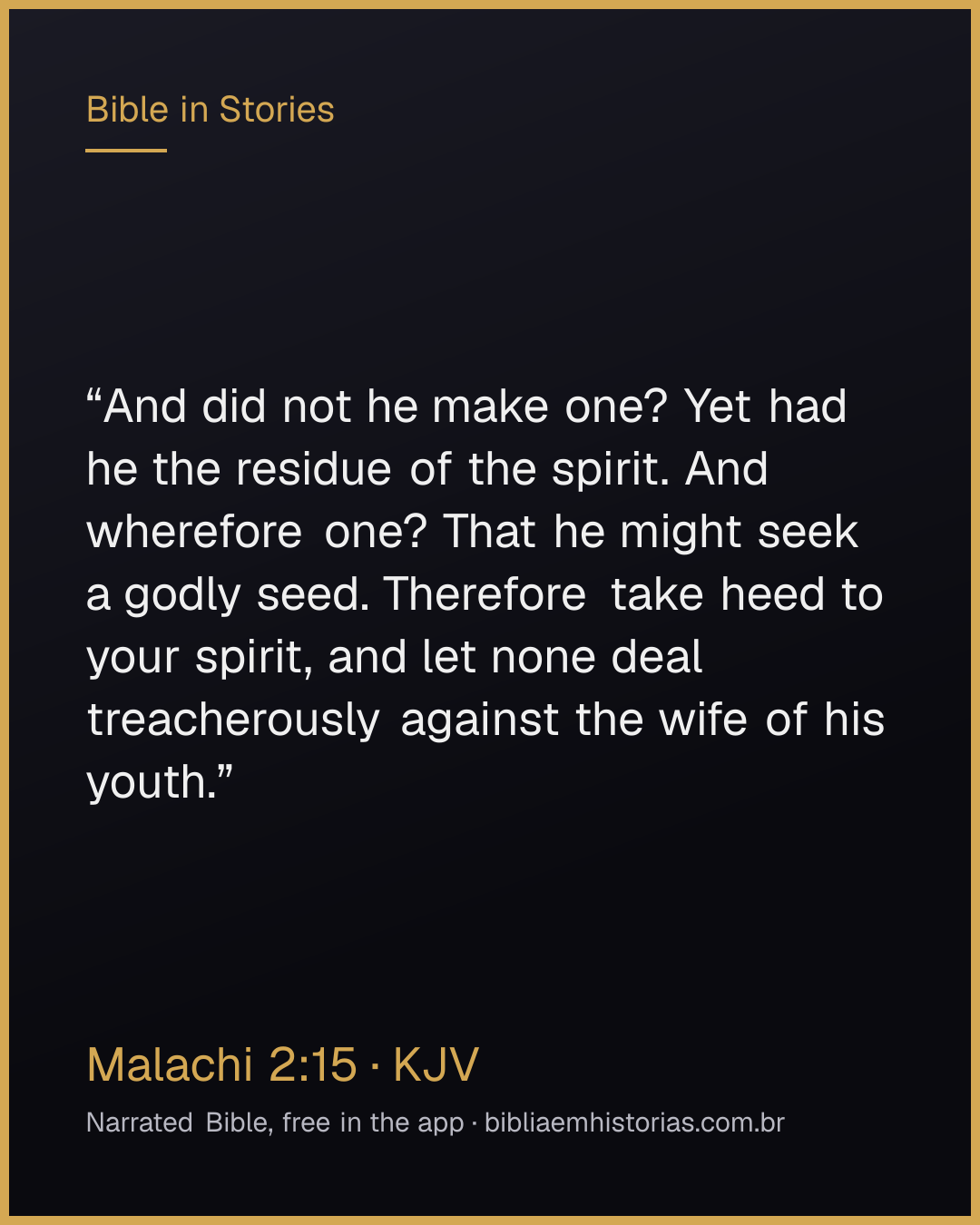 Verse image for Malachi 2:15 to share