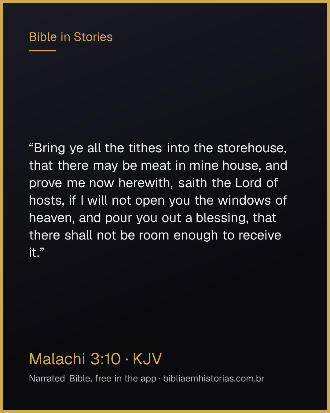 Verse image for Malachi 3:10 to share