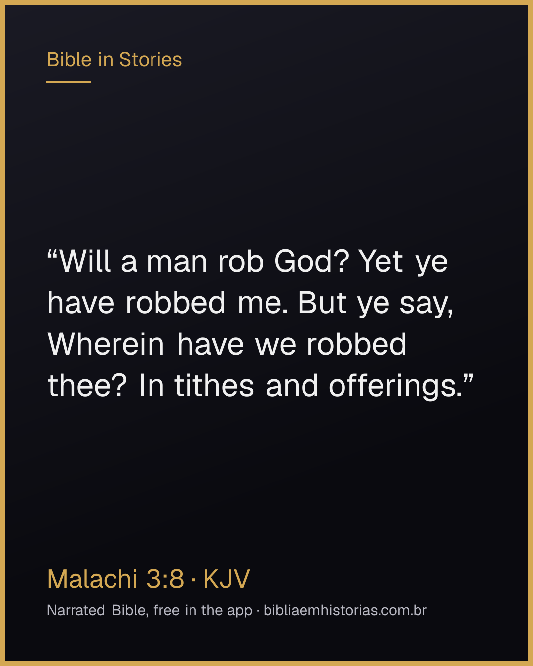 Verse image for Malachi 3:8 to share