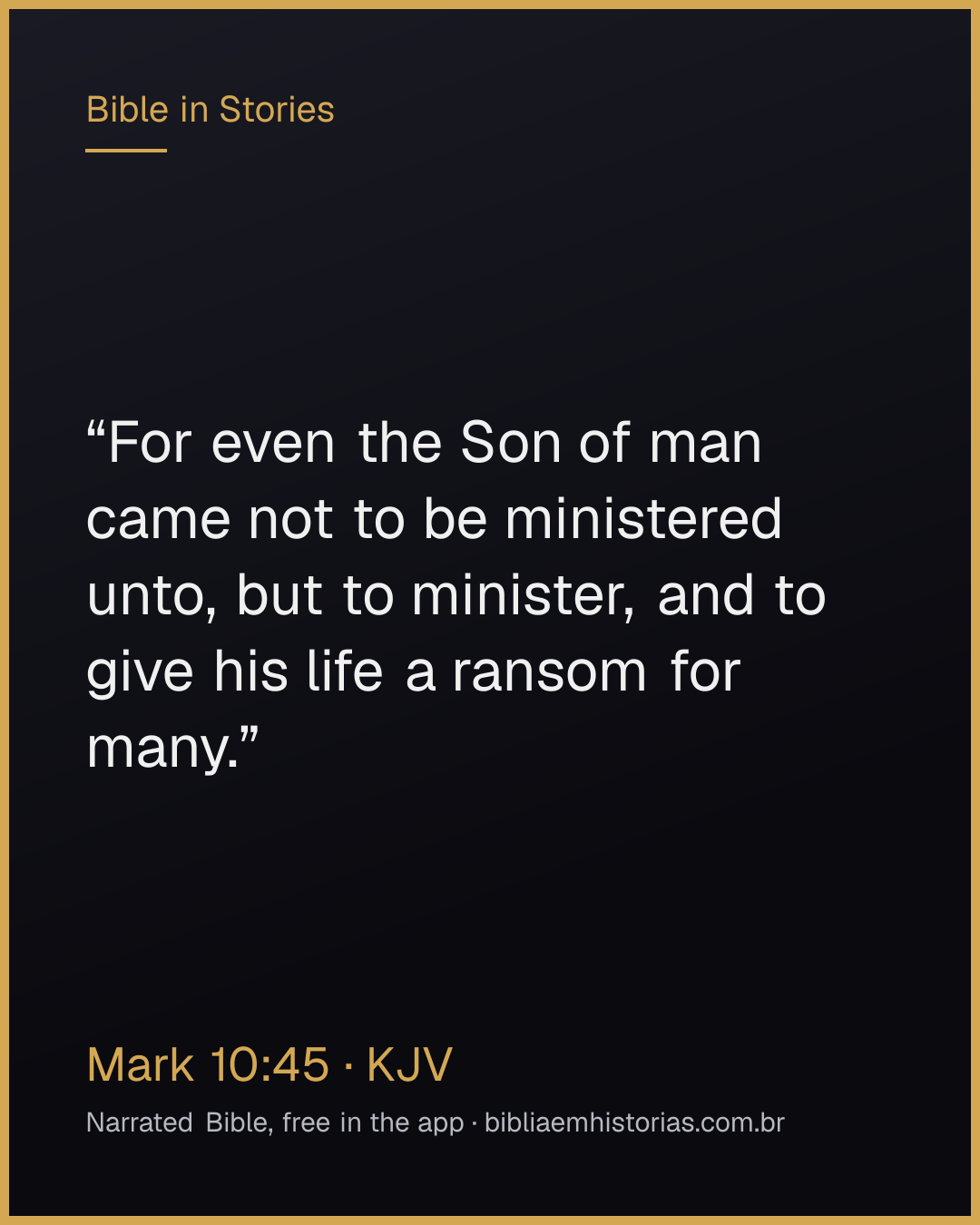 Verse image for Mark 10:45 to share
