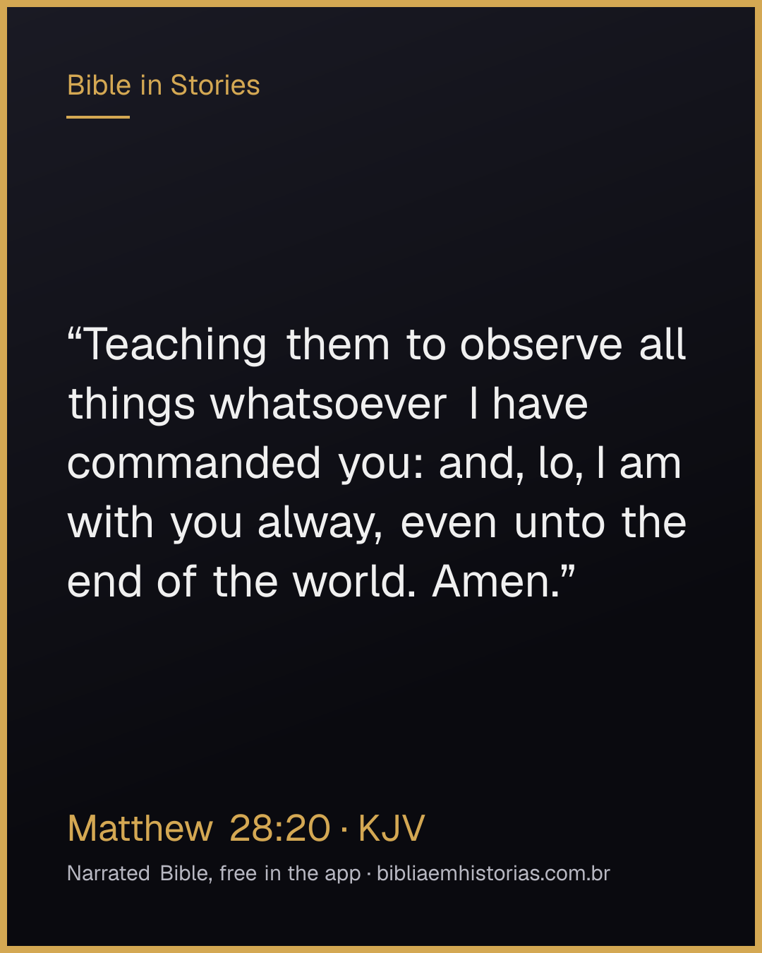 Verse image for Matthew 28:20 to share