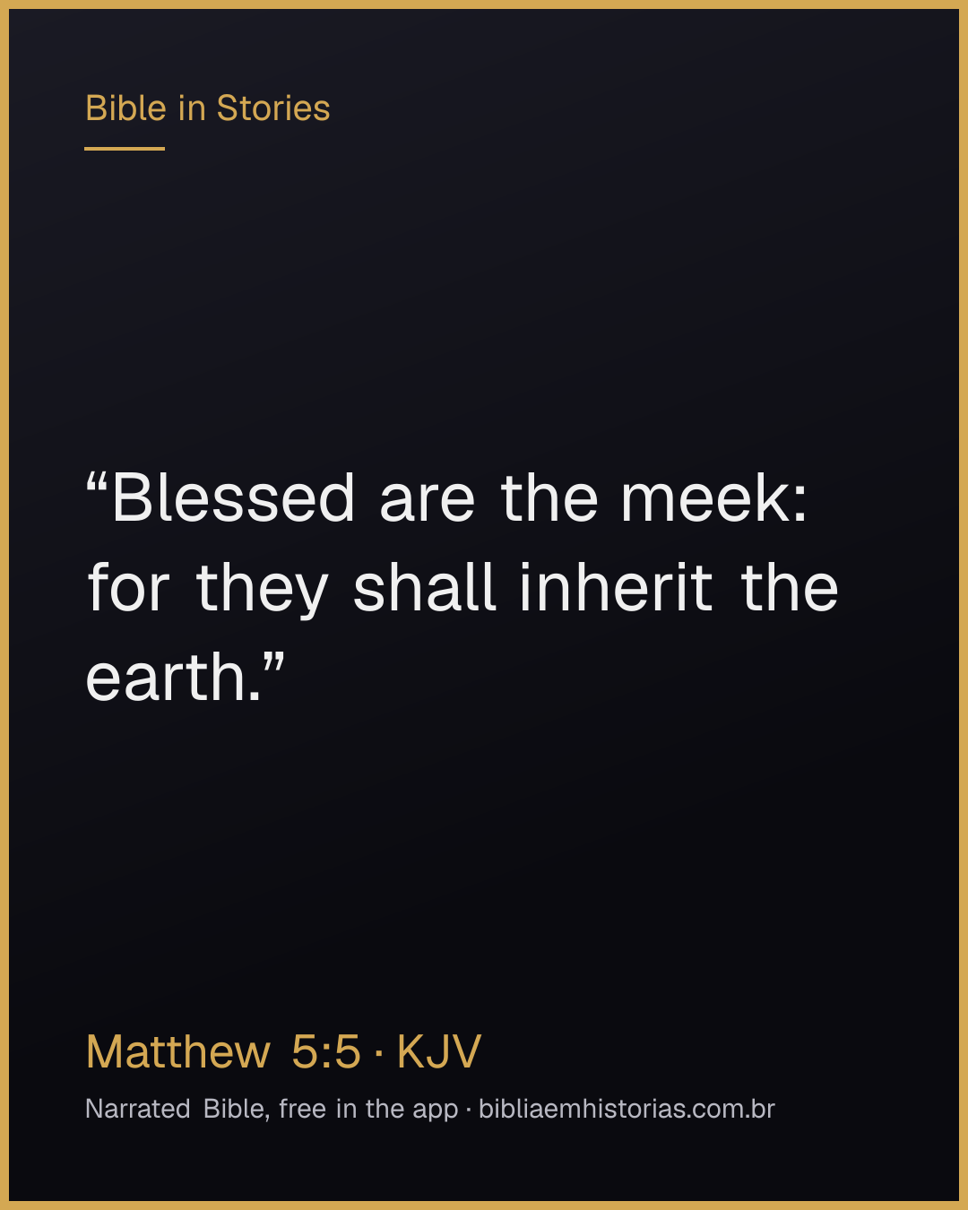 Verse image for Matthew 5:5 to share
