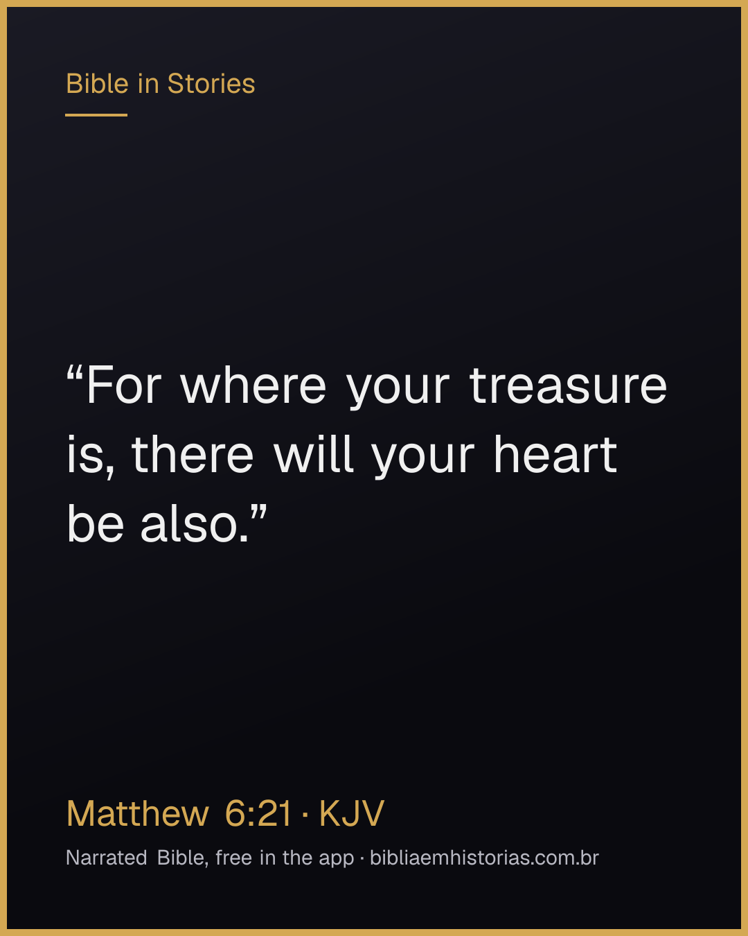 Verse image for Matthew 6:21 to share