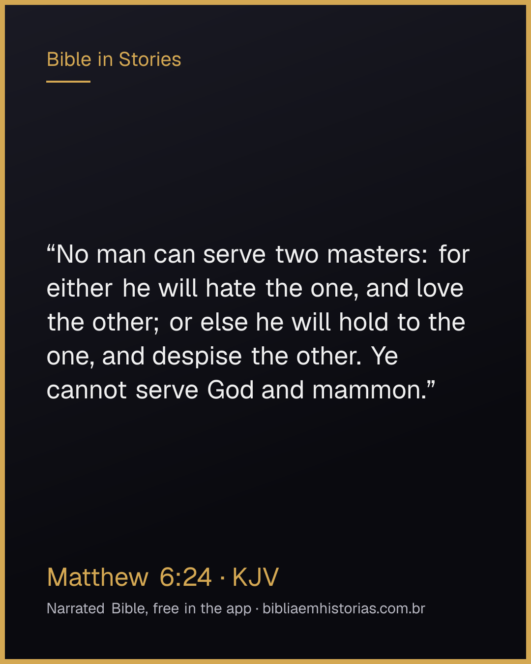 Verse image for Matthew 6:24 to share