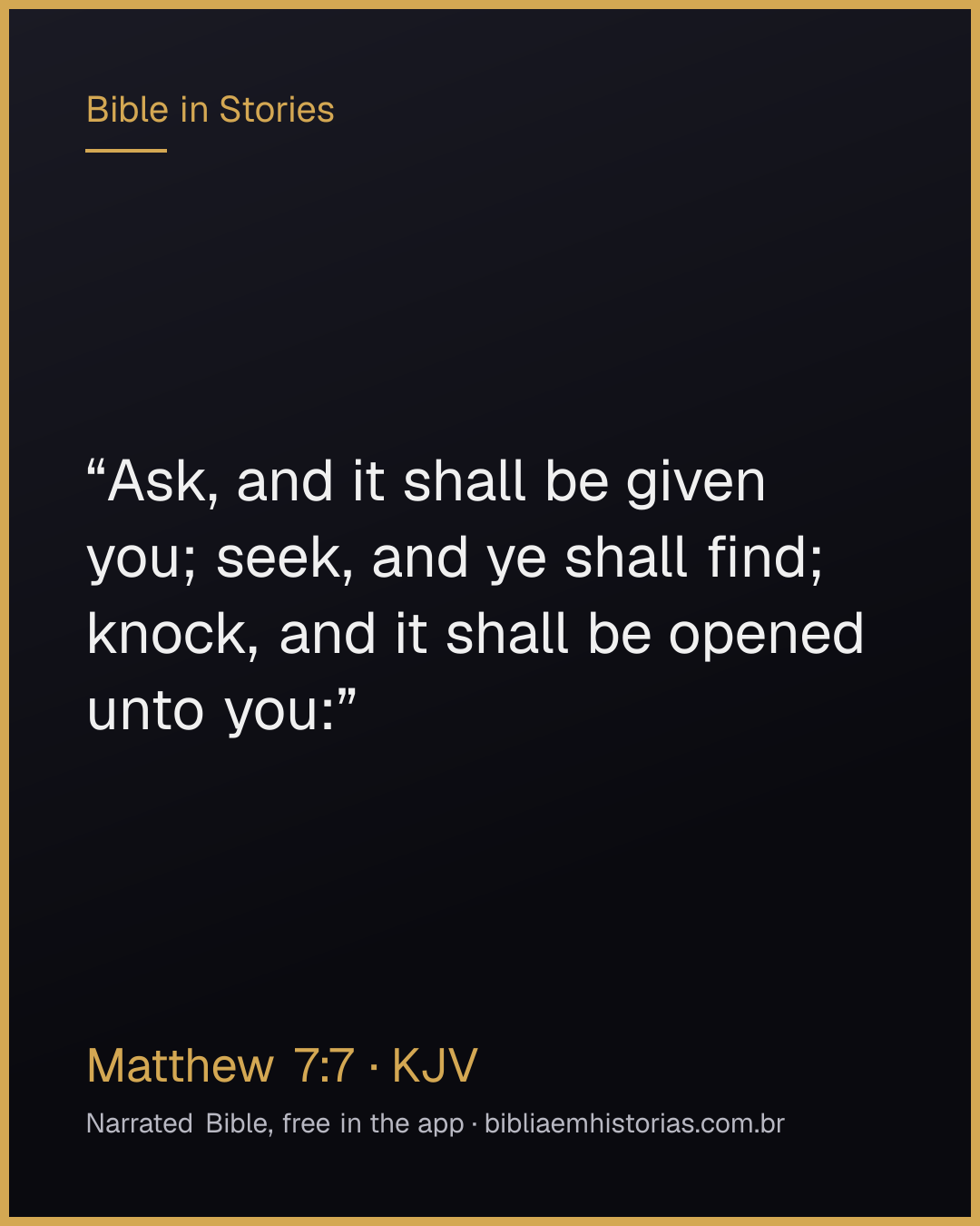 Verse image for Matthew 7:7 to share