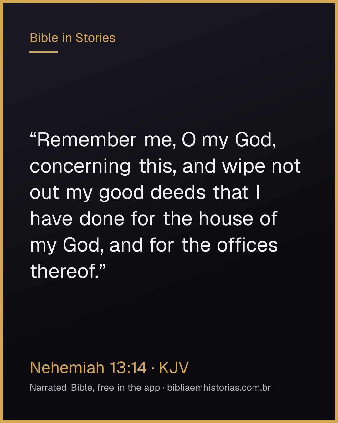 Verse image for Nehemiah 13:14 to share
