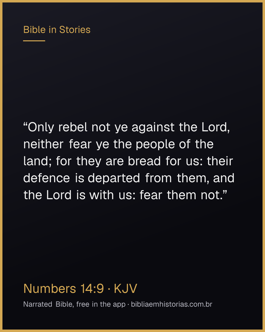 Verse image for Numbers 14:9 to share