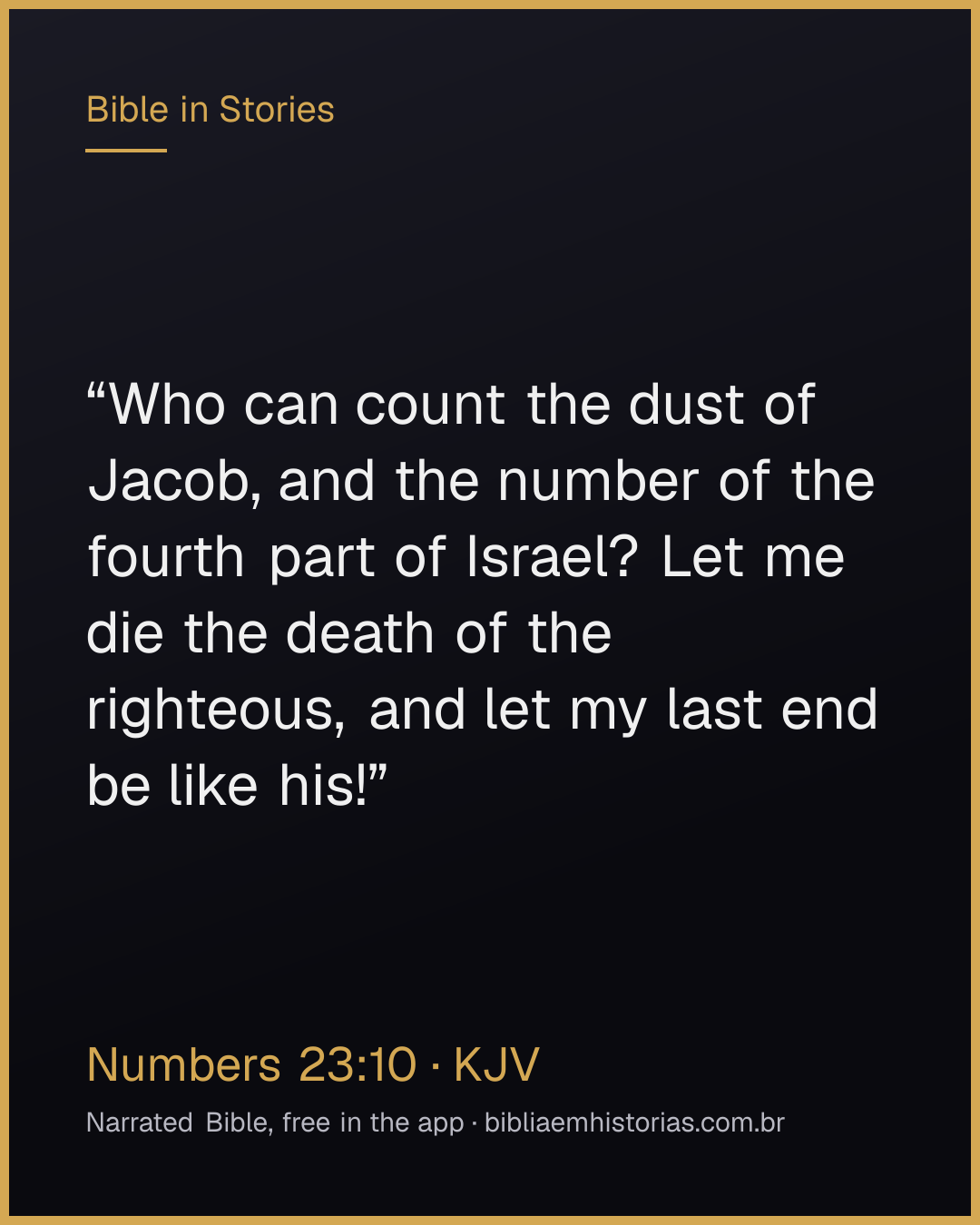 Verse image for Numbers 23:10 to share