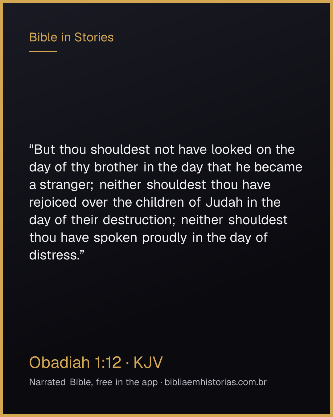 Verse image for Obadiah 1:12 to share