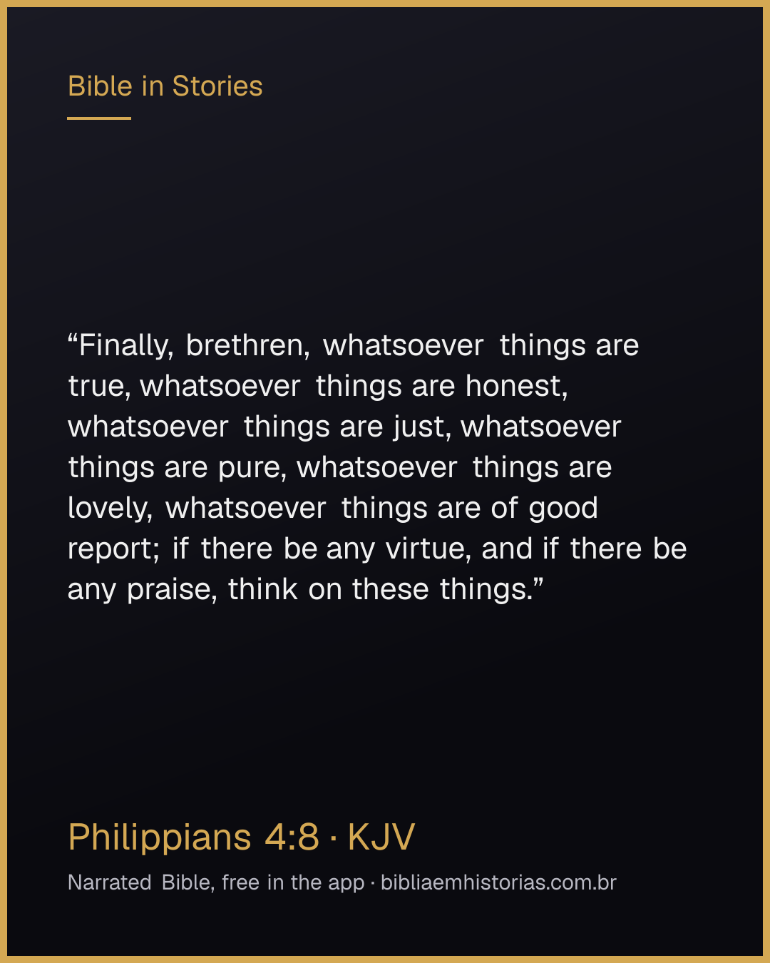 Verse image for Philippians 4:8 to share