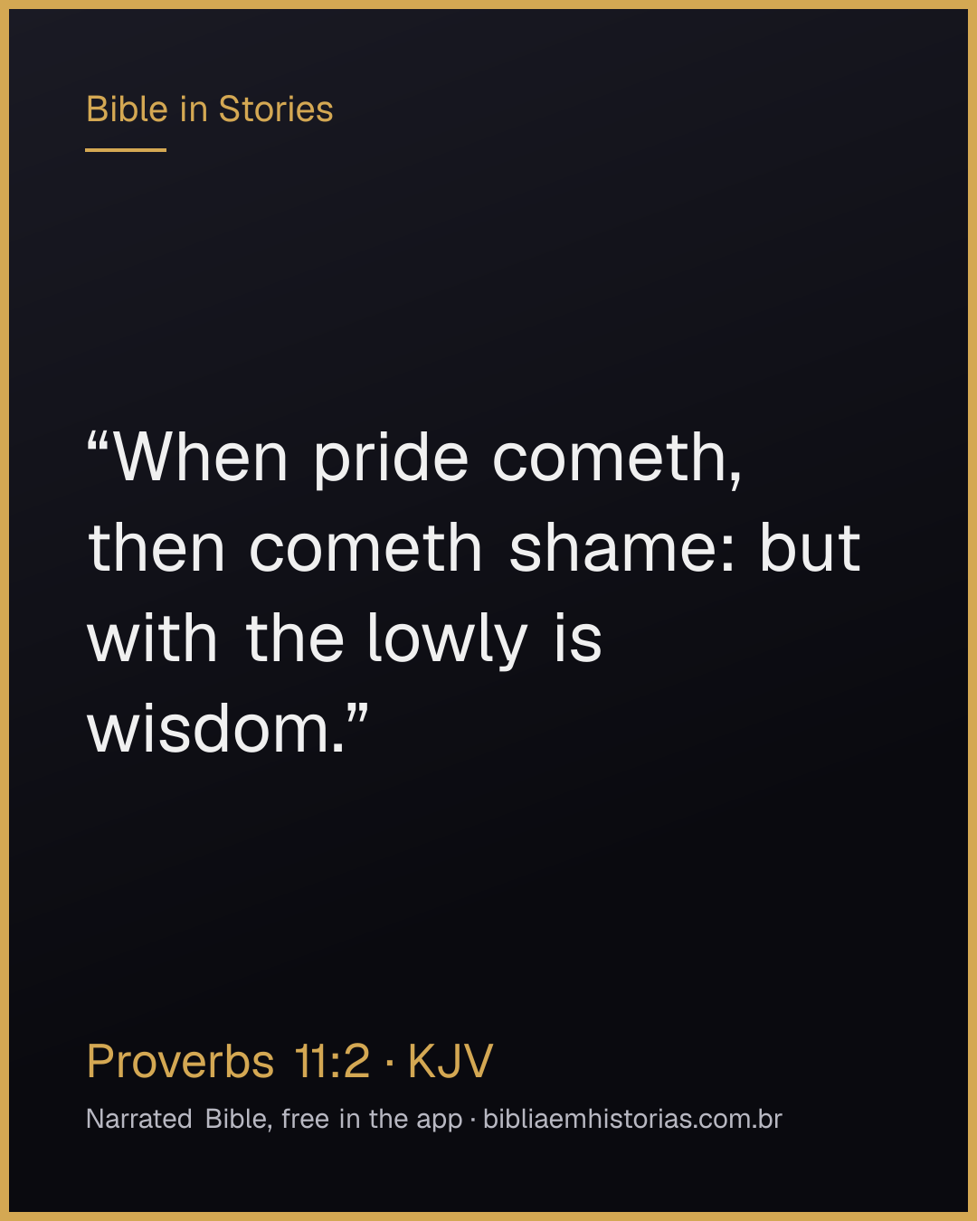 Verse image for Proverbs 11:2 to share