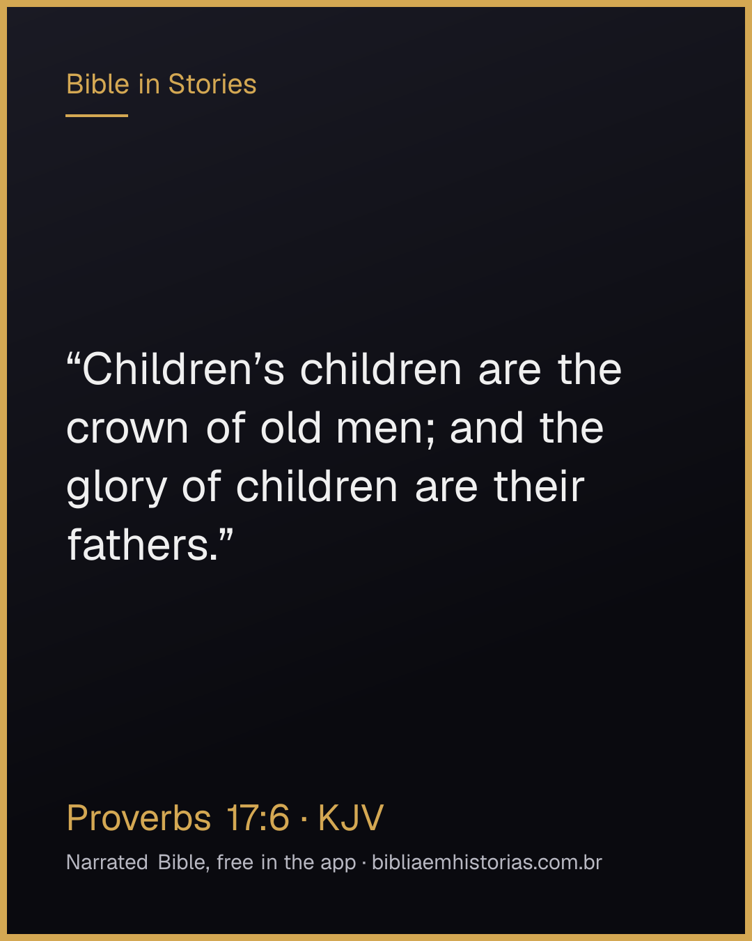 Verse image for Proverbs 17:6 to share