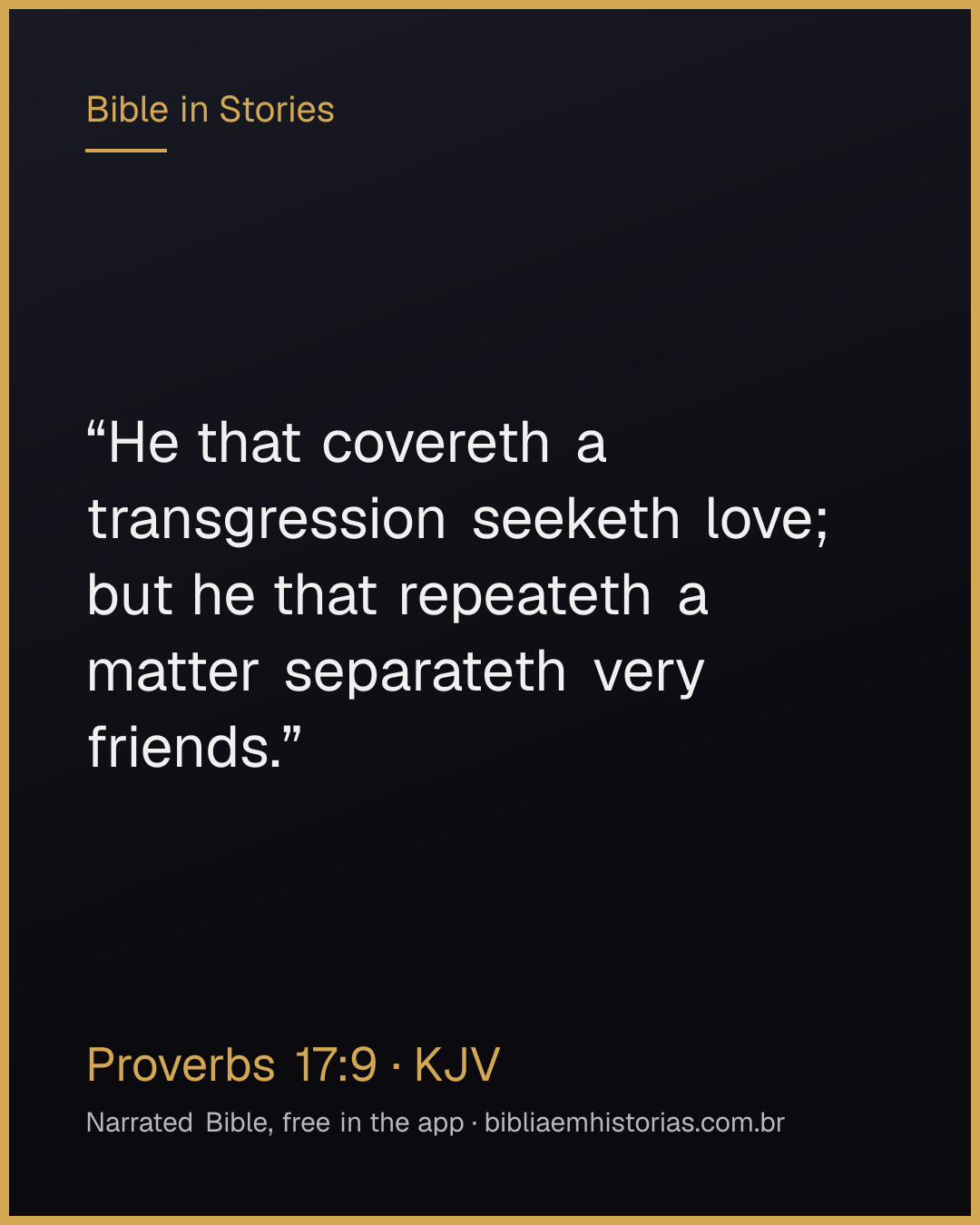 Verse image for Proverbs 17:9 to share