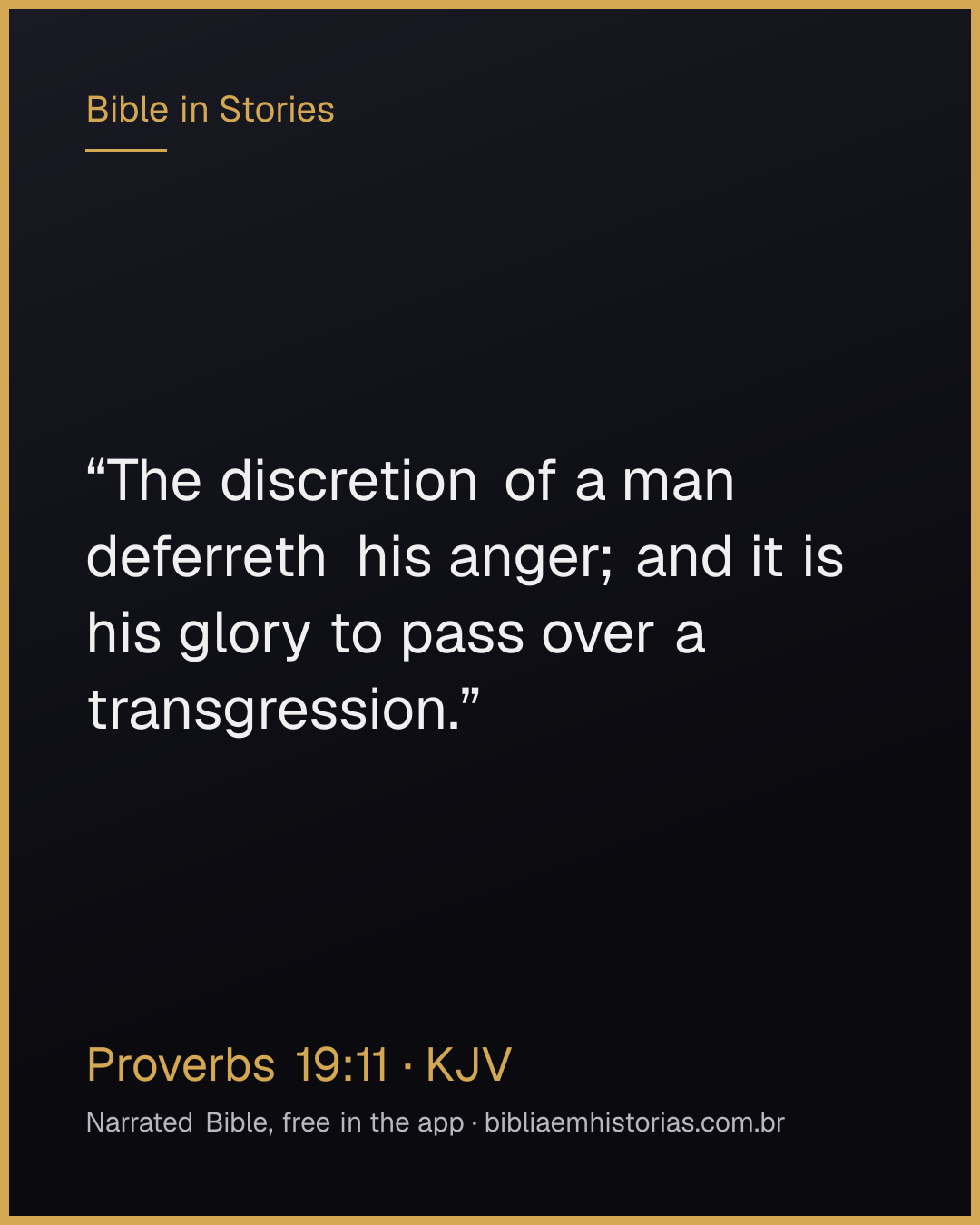 Verse image for Proverbs 19:11 to share