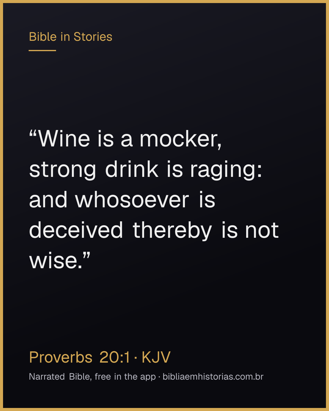 Verse image for Proverbs 20:1 to share