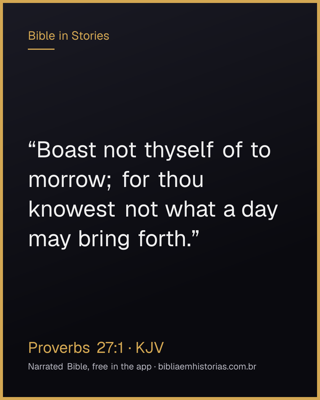 Verse image for Proverbs 27:1 to share