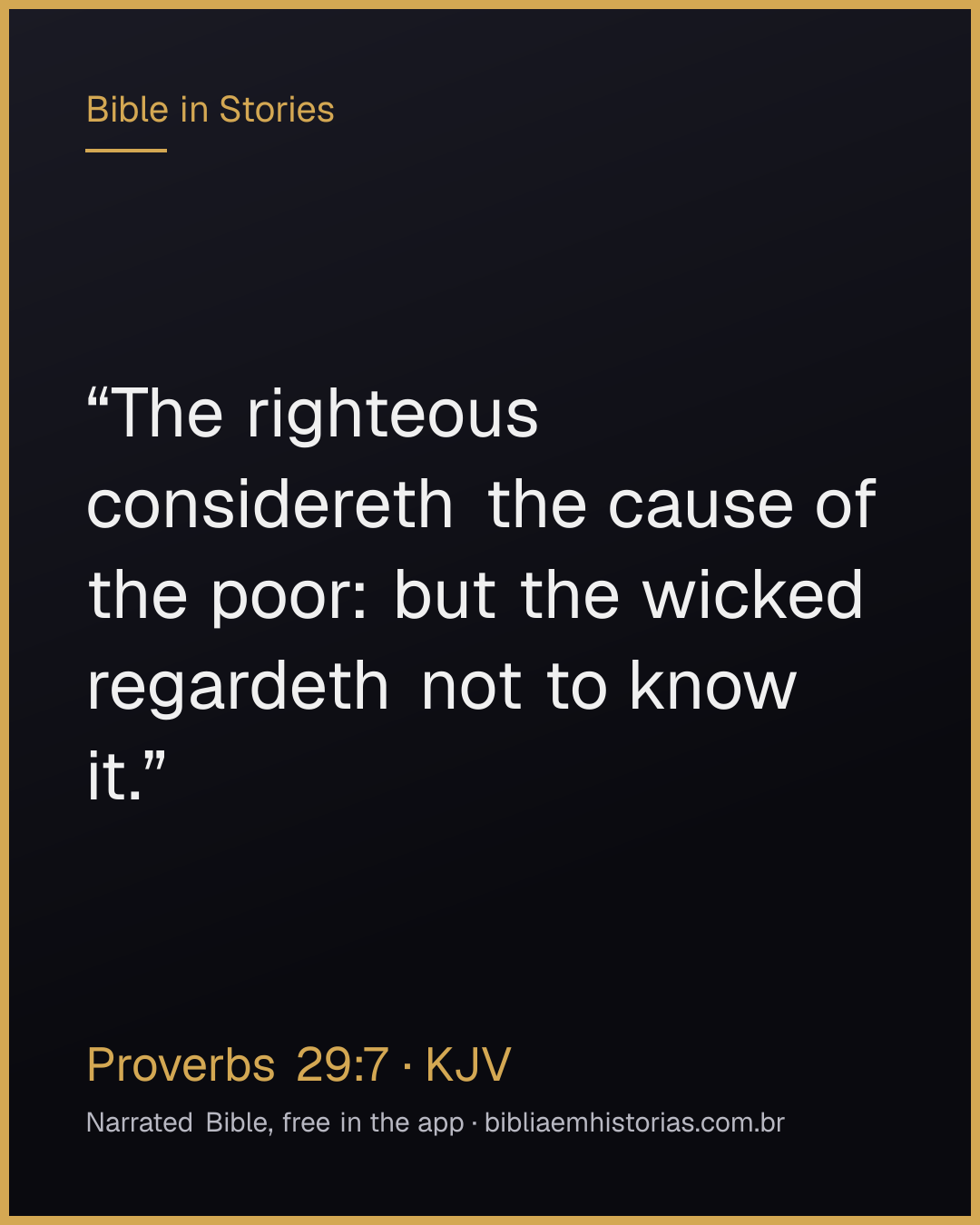 Verse image for Proverbs 29:7 to share