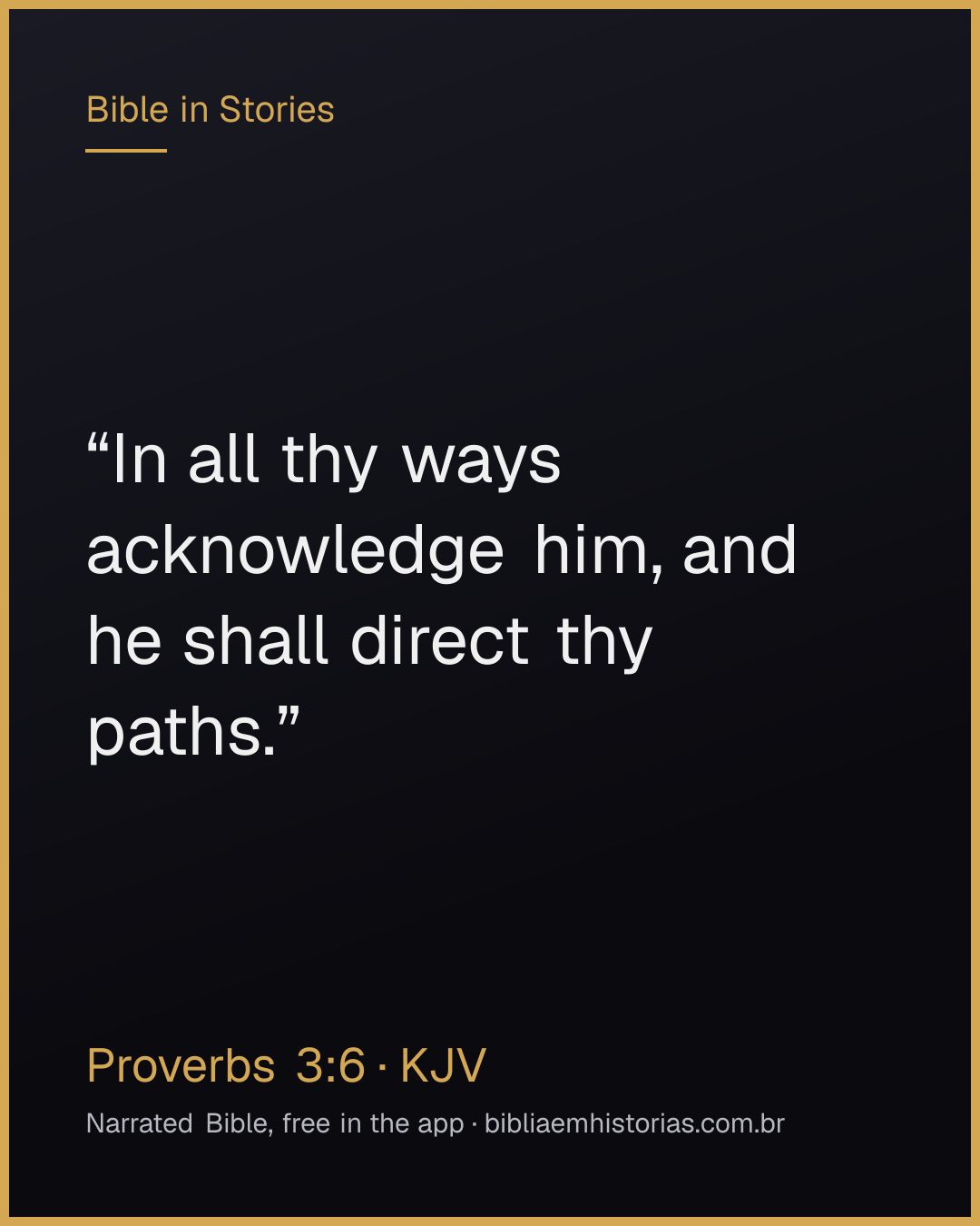 Verse image for Proverbs 3:6 to share
