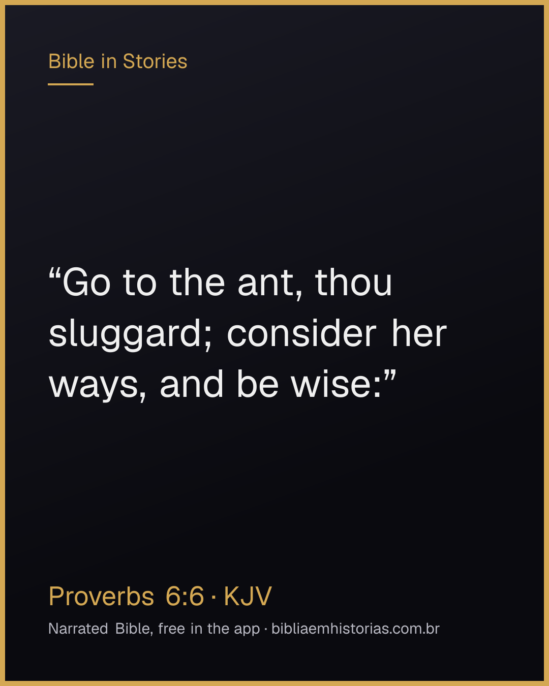 Verse image for Proverbs 6:6 to share