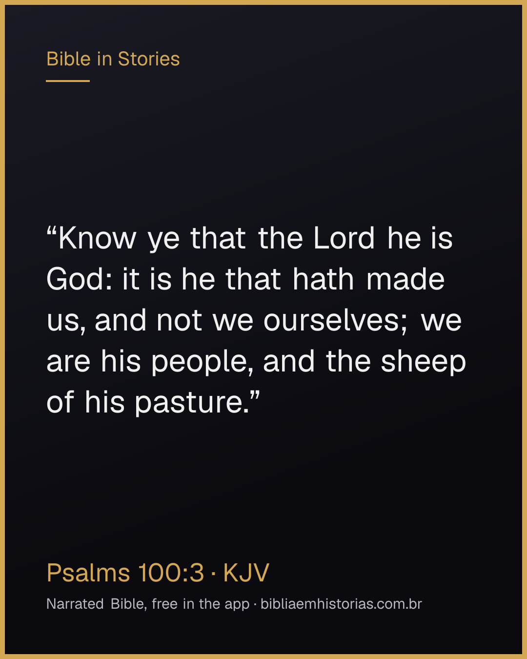 Verse image for Psalms 100:3 to share