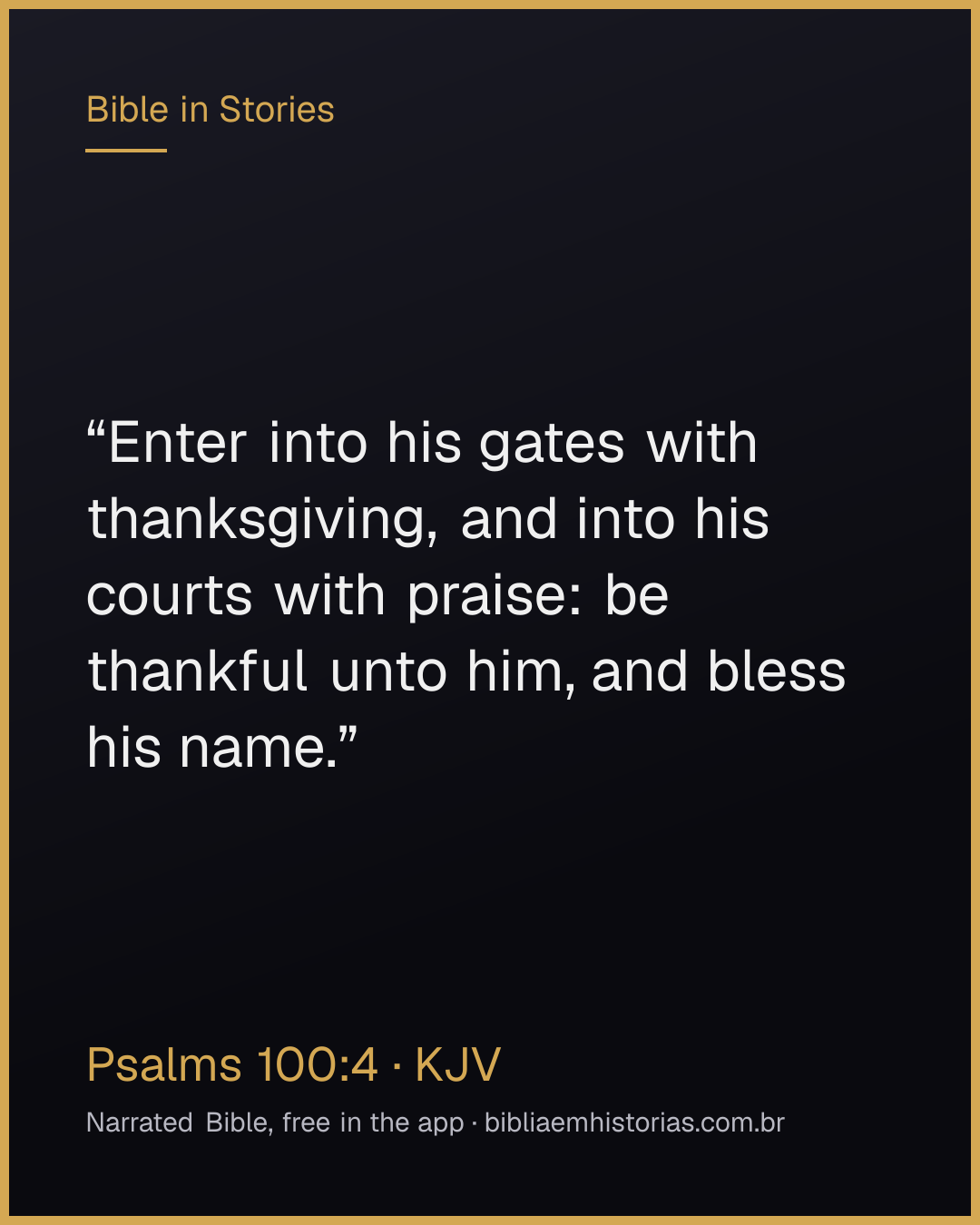 Verse image for Psalms 100:4 to share