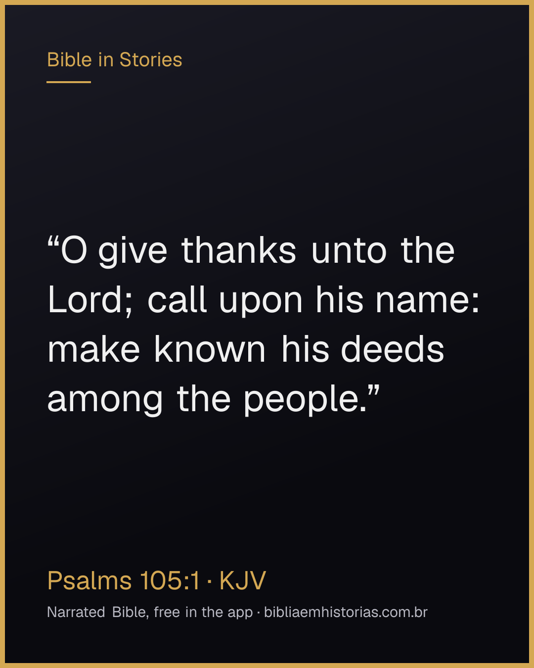 Verse image for Psalms 105:1 to share