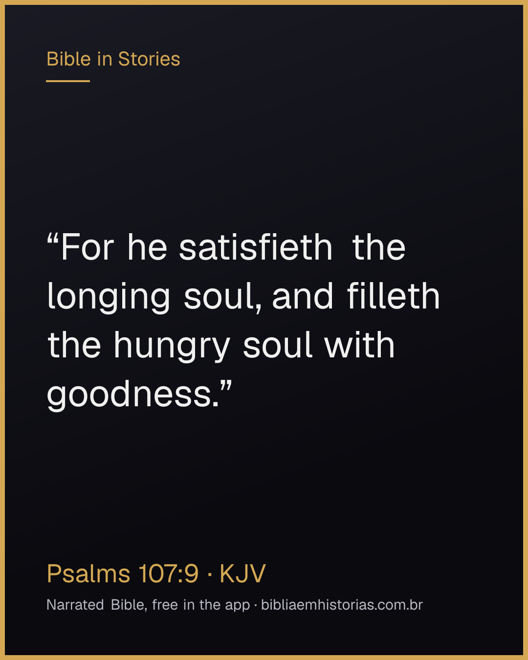 Verse image for Psalms 107:9 to share