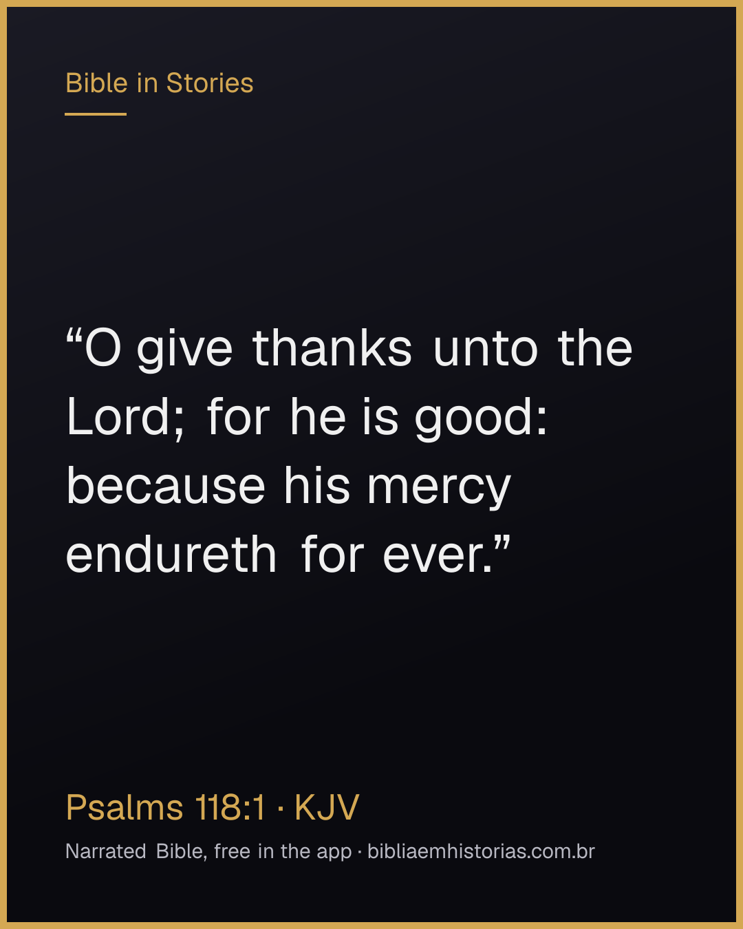 Verse image for Psalms 118:1 to share
