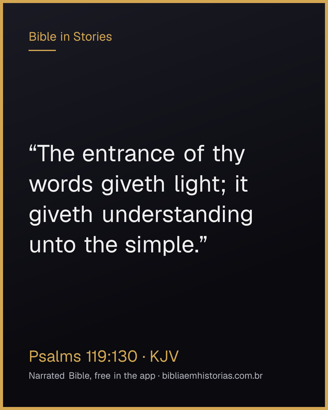 Verse image for Psalms 119:130 to share