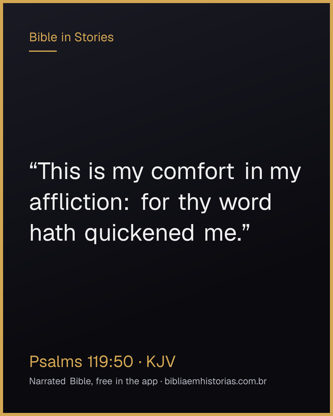 Verse image for Psalms 119:50 to share