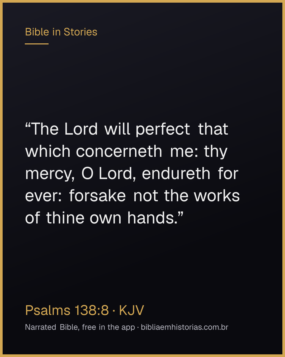 Verse image for Psalms 138:8 to share