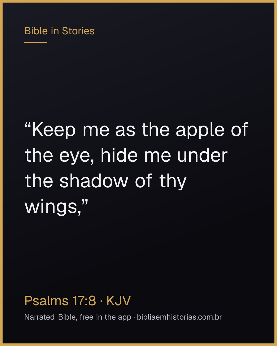 Verse image for Psalms 17:8 to share