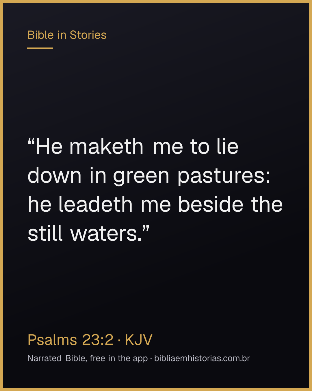 Verse image for Psalms 23:2 to share