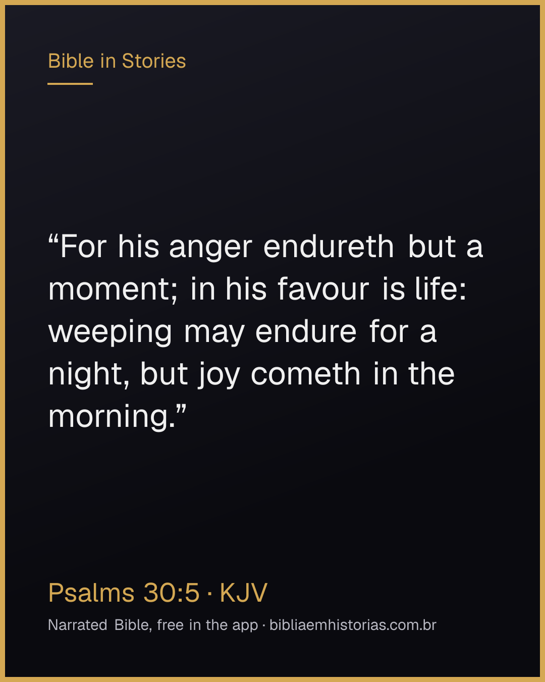 Verse image for Psalms 30:5 to share
