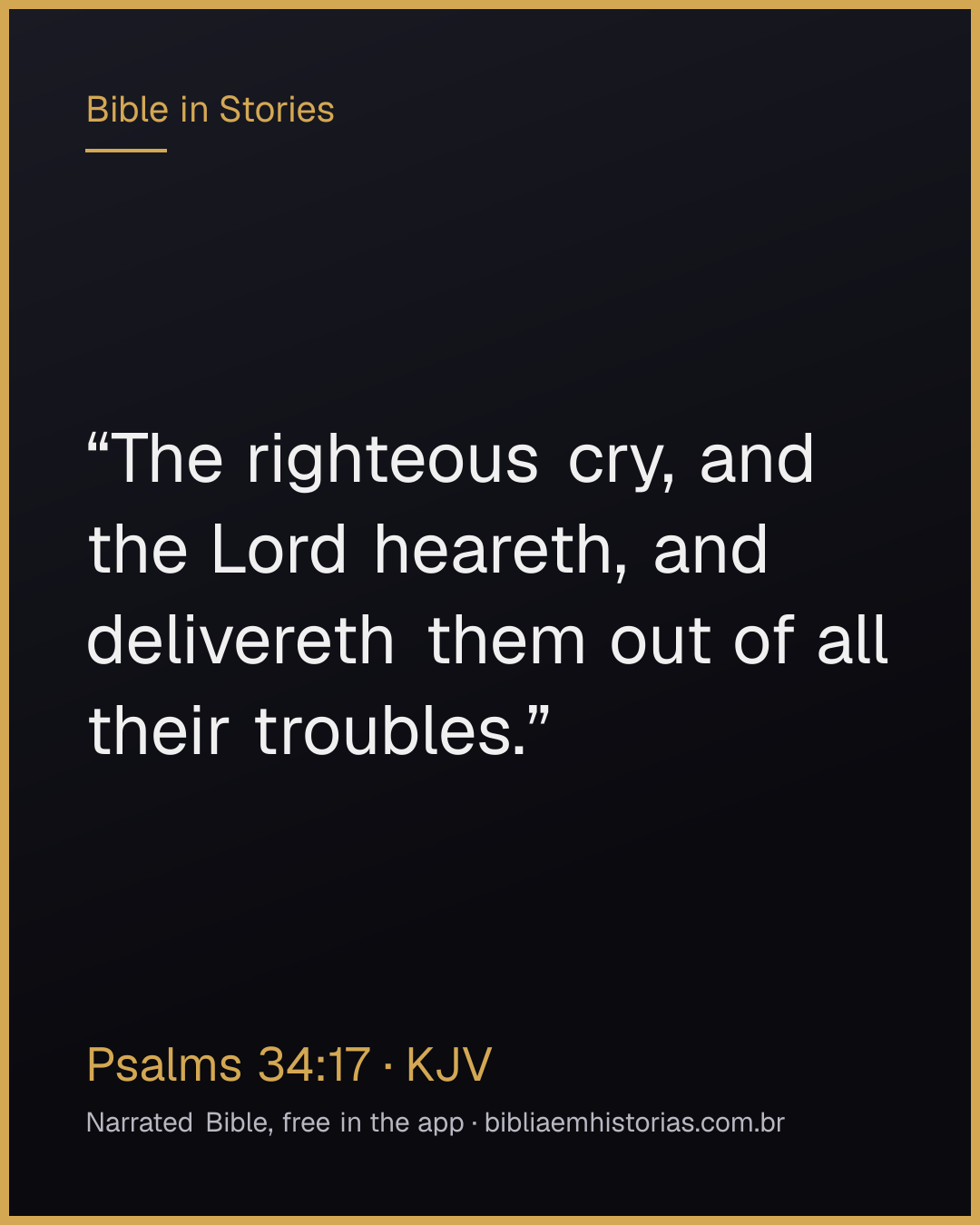Verse image for Psalms 34:17 to share