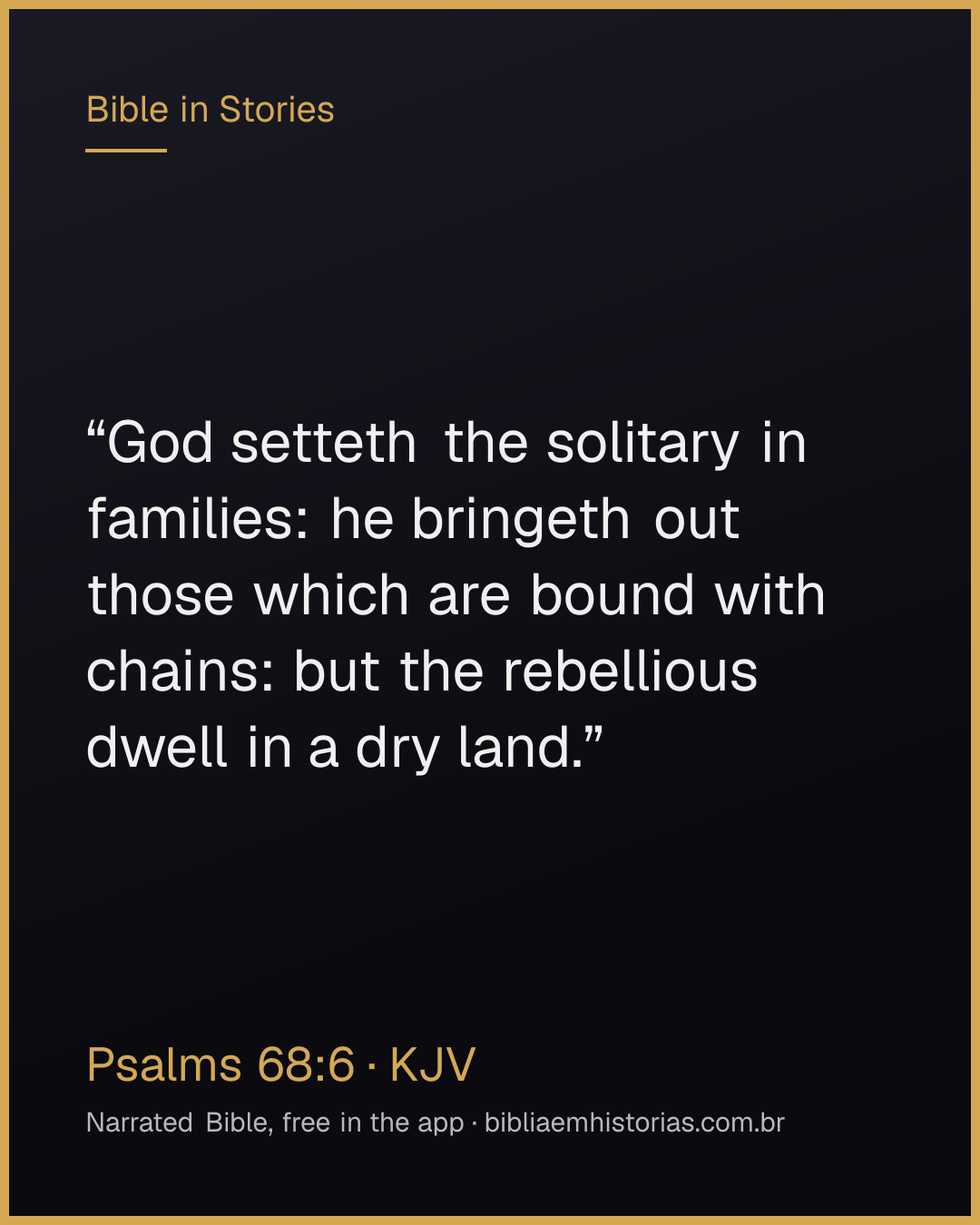 Verse image for Psalms 68:6 to share