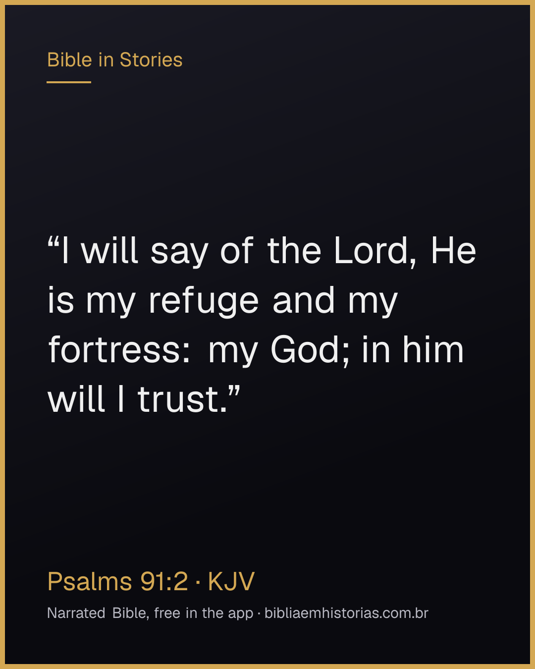 Verse image for Psalms 91:2 to share