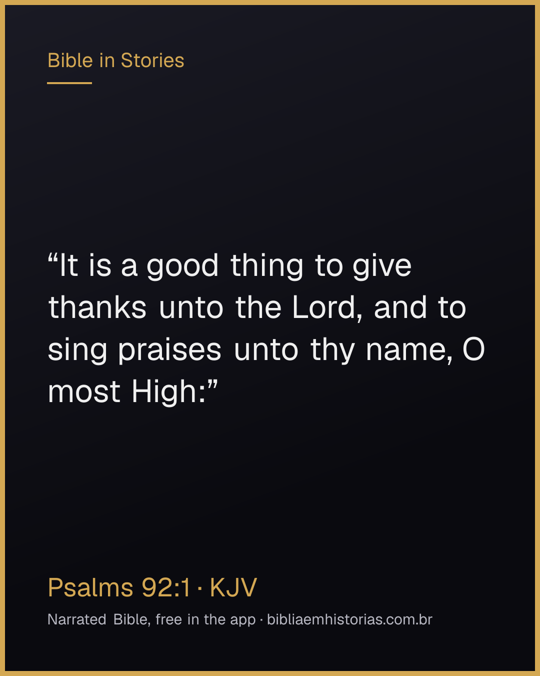 Verse image for Psalms 92:1 to share